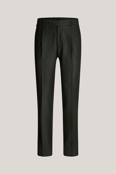 Silvi Modular Wool Trousers with Pleats in Olive