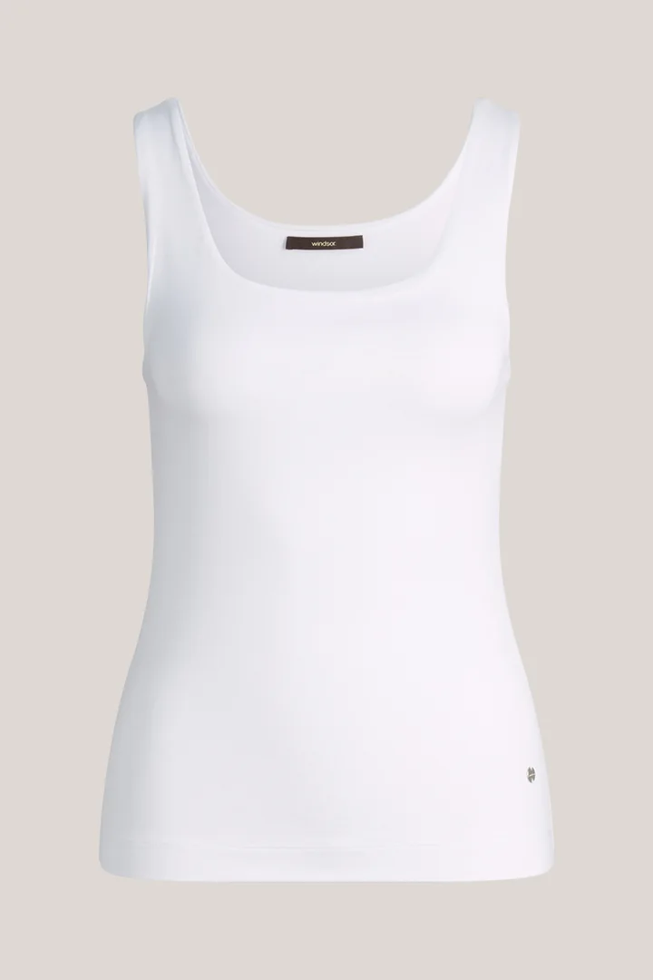 Haut en Tencel stretch blanc