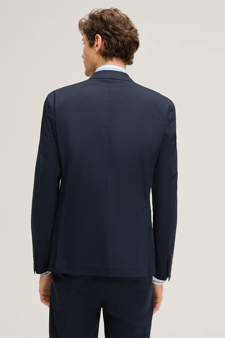 Giorno Modular Jacket in a Cotton Blend in Navy