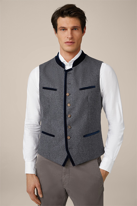 Au Traditional Waistcoat in Grey and Navy