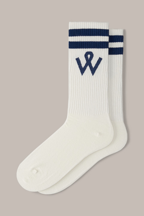 Socken in Weiß-Navy