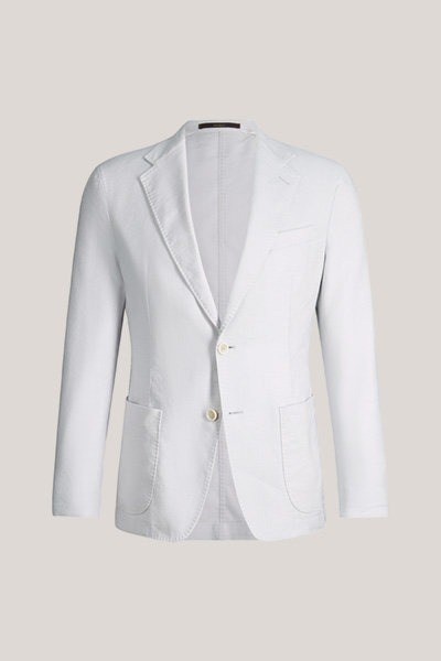 Giro modular linen-stretch blazer in light grey