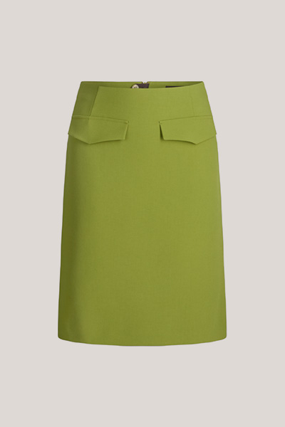 Crepe-Stiefel-Rock in Grün