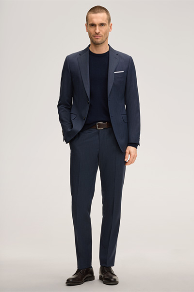 Schurwoll-Anzug Sera-Sole in Navy meliert
