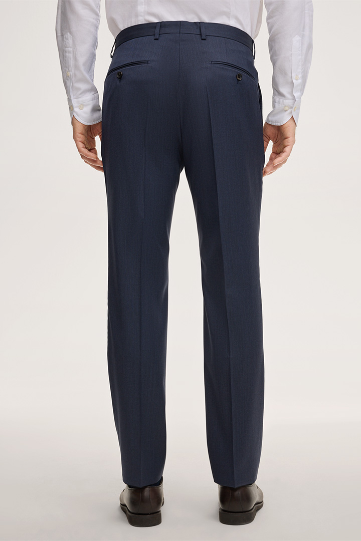 Schurwoll-Baukasten-Hose Sole in Blau