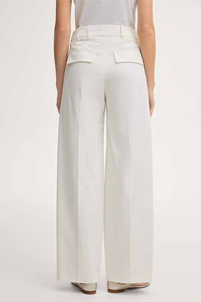 Double-Baumwollstretch-Marlene-Hose in Ecru