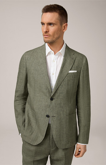 Giro Modular Linen Jacket in a Green Pattern