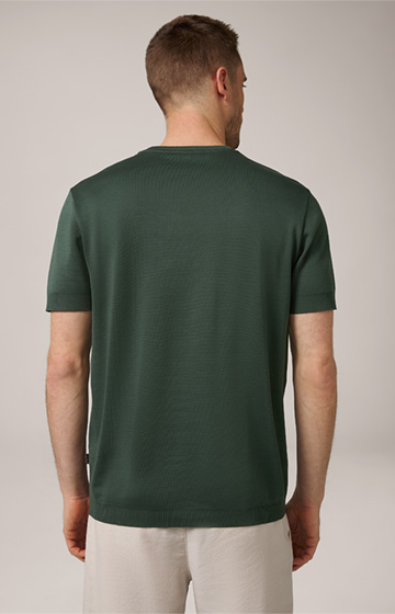 T-shirt en coton Floro, en vert foncé