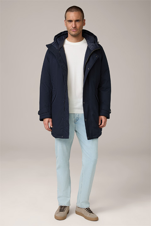 Nylon-Parka Artide mit Kapuze in Navy