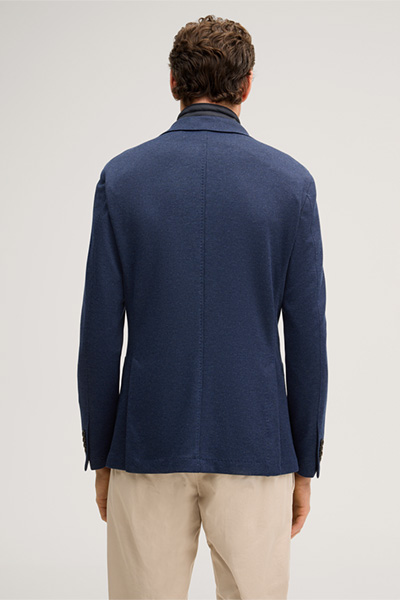 Veste de costume Triest avec empiècement, en bleu à motif