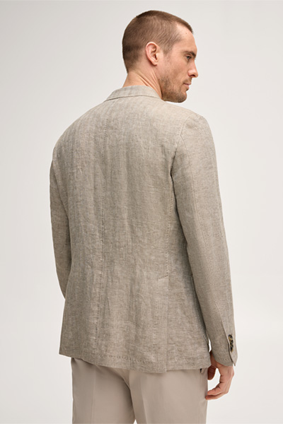Leads to product detail page "Linen jacket in brown herringbone"