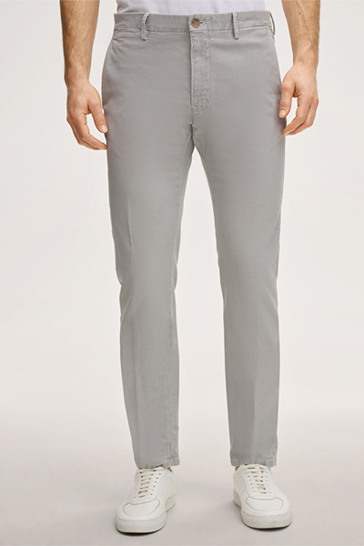 Baumwoll-Chino Cino in Grau
