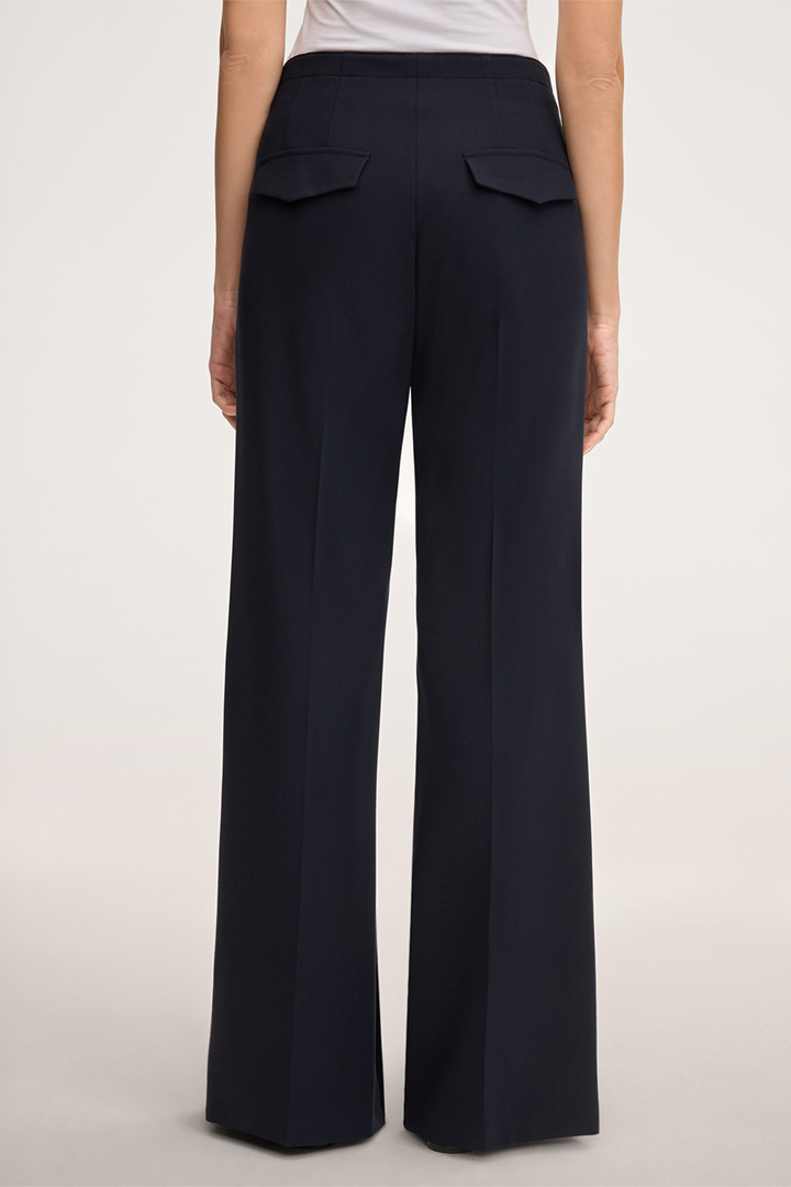 Pantalon de marlène en mélange de viscose en bleu marine