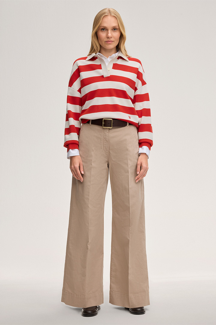 Führt zu Produktdetailseite „Baumwollstretch-Marlene-Hose in Taupe"