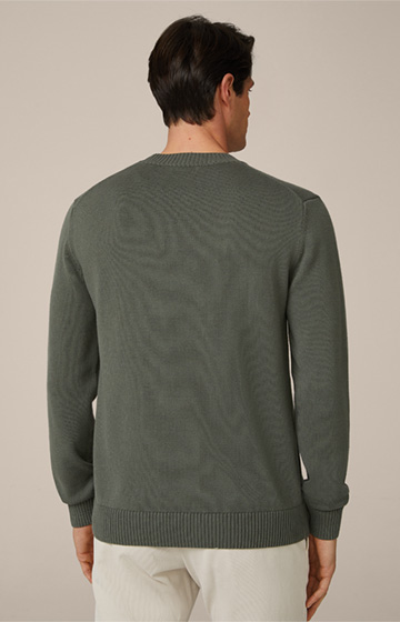 Nedo Knitted Sweater in Olive