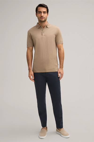 Baumwoll-Polo-Shirt Floro in Hellbraun