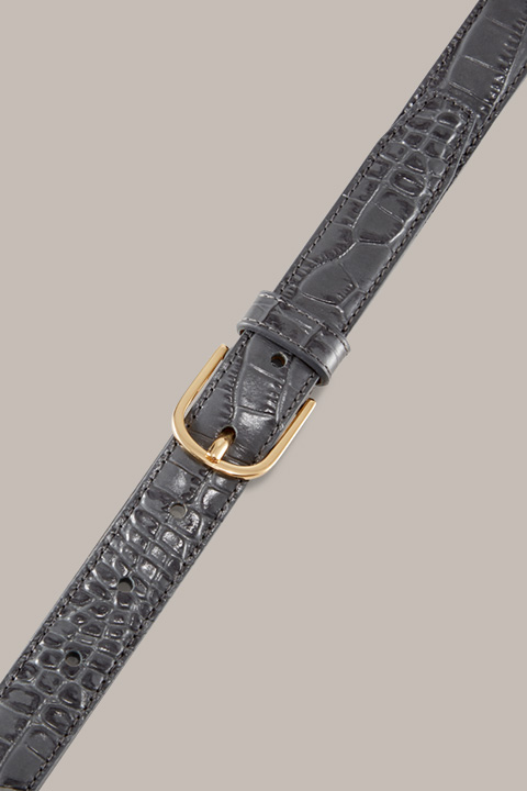 Nappa Leather Belt in Anthracite