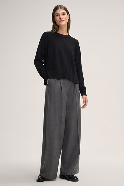 Cashmere-Pullover in Schwarz