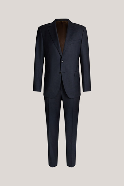 Sera Sole Virgin Wool Suit in a Navy Check