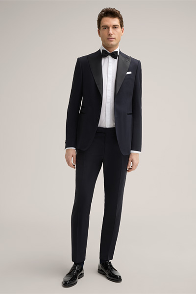Turo Tuxedo Suit Trousers in Dark Blue