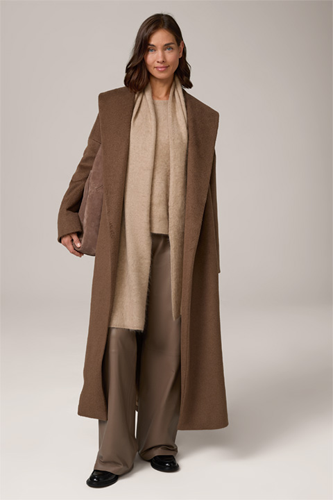 Camel Hair Roben Coat in Brown