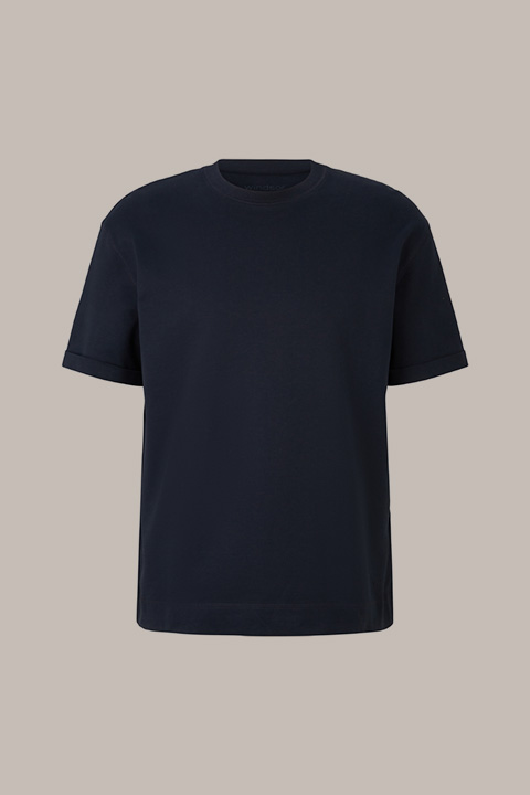 Leads to product detail page "Sevo Cotton T-Shirt in Navy"