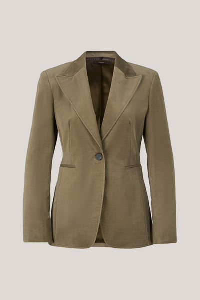 Needlecord Blazer in Olive