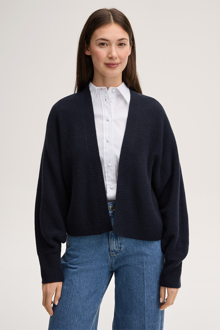 Führt zu Produktdetailseite „Cashmere-Cape in Navy"