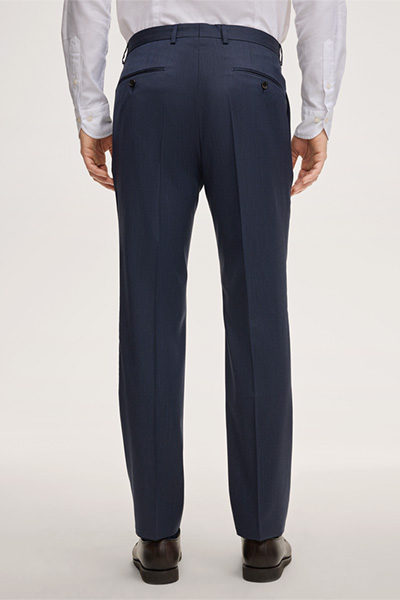 Schurwoll-Baukasten-Hose Sole in Blau