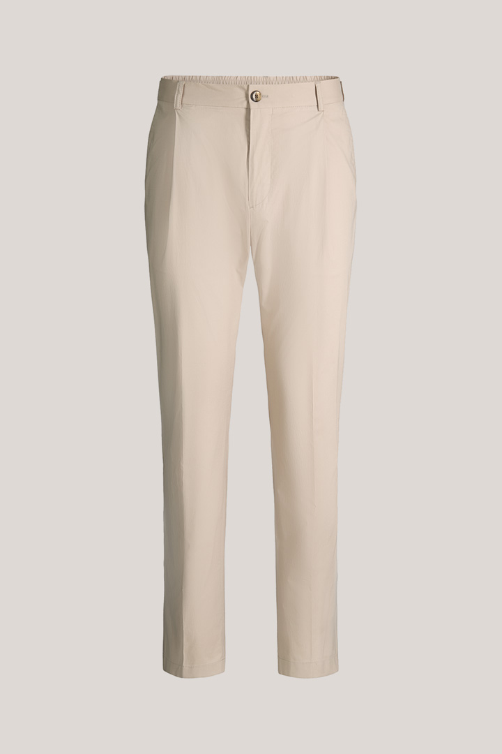 Führt zu Produktdetailseite „Baumwollmix-Baukasten-Hose Flomo mit Bundfalte in Beige"