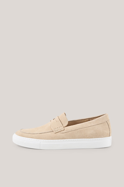 Loafer aus Veloursleder in Beige by Ludwig Reiter