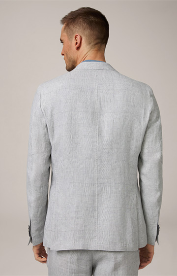 Veste de costume modulaire en lin Giro, en gris à motif
