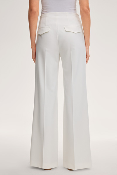 Crêpe-Marlene-Hose in Ecru
