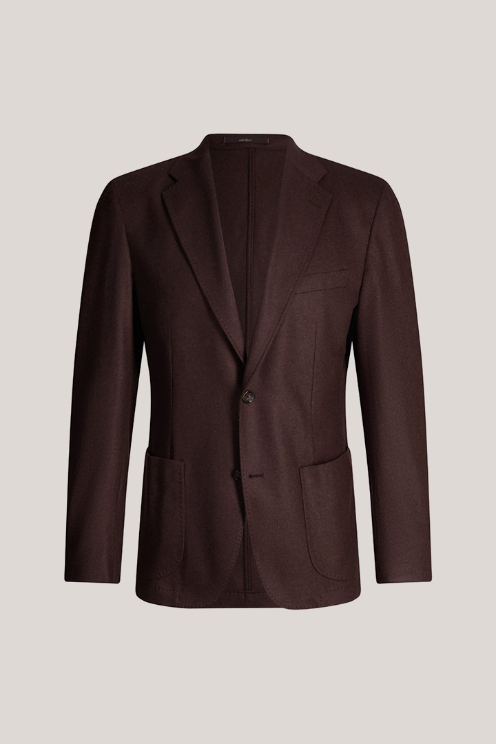Cashmere-Sakko Giro in Dunkelbraun