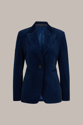 Feincord-Blazer in Dunkelblau
