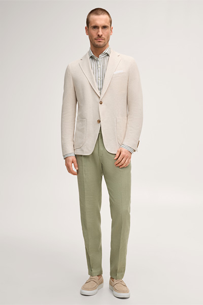 Führt zu Produktdetailseite „Leinenmix-Sakko Giro mit Baumwolle in Ecru"