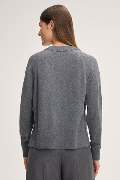 Cashmere-Pullover in Grau
