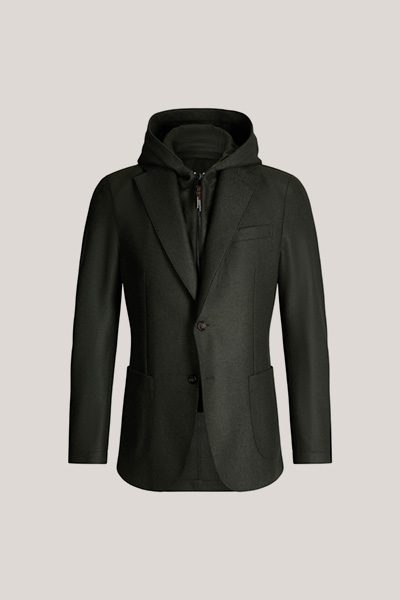 Gilo Modular Wool Jacket in Olive