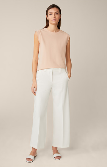 Cotton Interlock Shirt in Peach