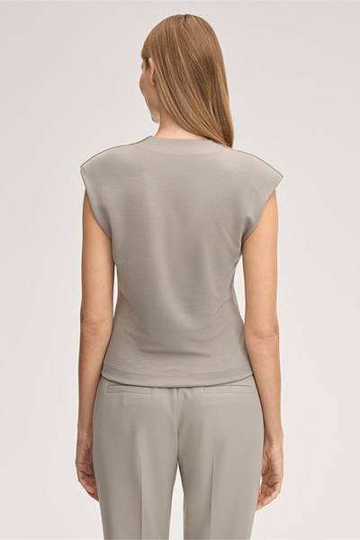 Double-face Interlock Shirt in Beige