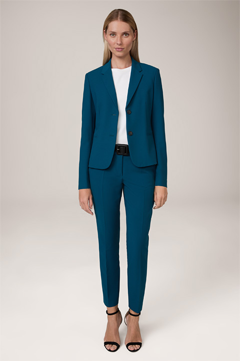 Shop the Look: Crêpe pantsuit in petrol blue