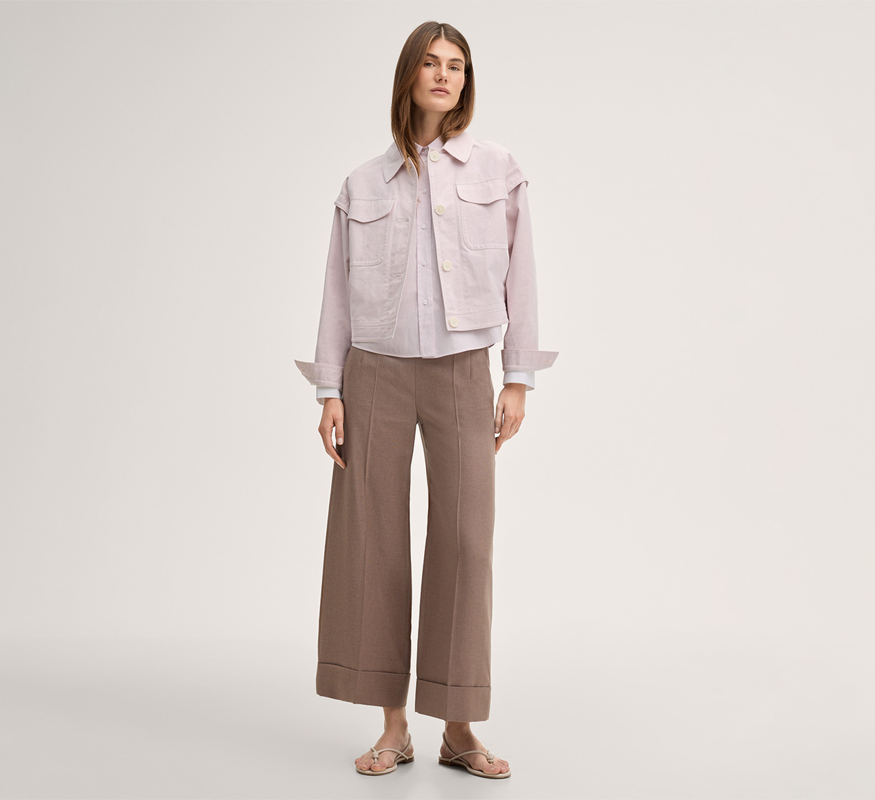 windsor. présente le produit Veste en coton avec col à rabattre, couleur rose de la catégorie Vestes et manteaux