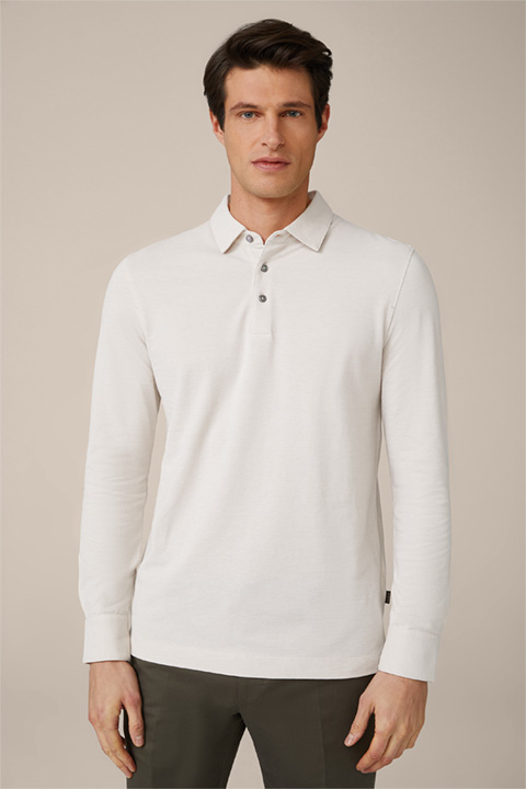 Patrizio Long-sleeved Cotton Shirt in Beige