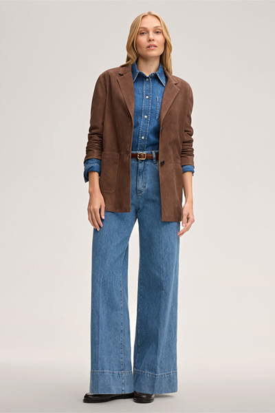 Jeans-Marlene-Hose in Mid Blue washed