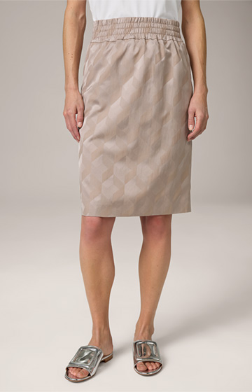 Jacquard-Rock in Taupe