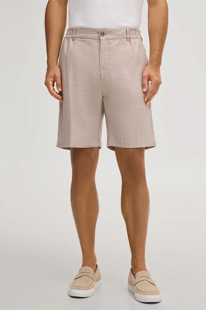 Führt zu Produktdetailseite „Leinenstretch-Shorts Sergino in Beige"