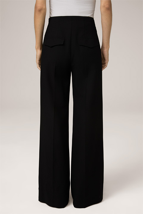 Leads to product detail page "Crêpe Marlene Trousers in Black"