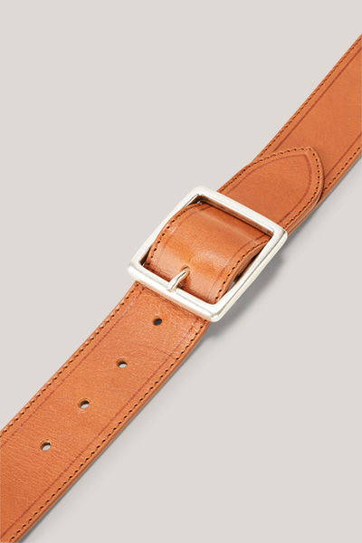 Nappa Leather Belt in Cognac