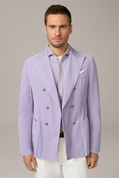 Salino Double-breasted Corduroy Jacket in Lilac