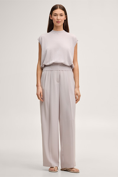 Führt zu Produktdetailseite „Seiden-Baumwollmix-Strick-Shirt in Beige"